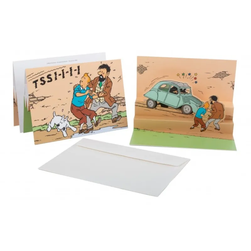 Discount Briefkaart Kuifje-De 2cv van Jansen en Janssen Ansichtkaarten