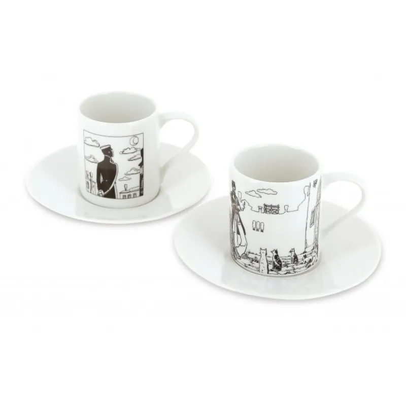 Clearance Corto Maltese-Set 2 Espressokopjes Corto Maltese