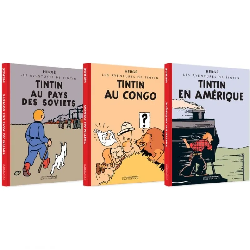 Online Doosje 3 Albums Kuifje gekleurde versie Geschenkidee | Zwart-wit Gekleurde Albums