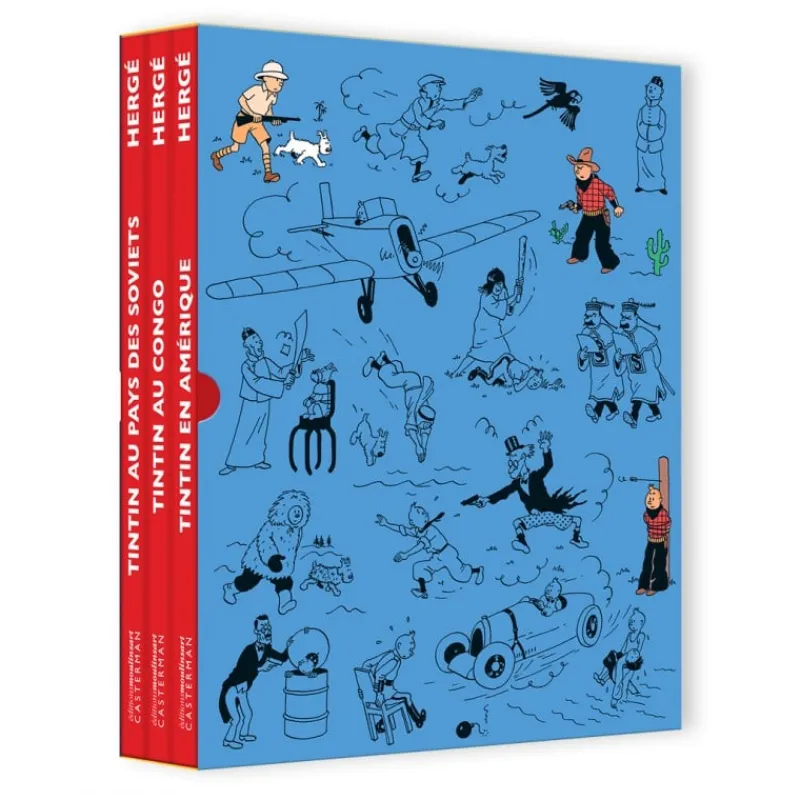 Online Doosje 3 Albums Kuifje gekleurde versie Geschenkidee | Zwart-wit Gekleurde Albums