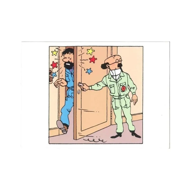 Best Dubbele postkaart Haddock en Professor Zonnebloem + envelop Geschenkidee | Ansichtkaarten