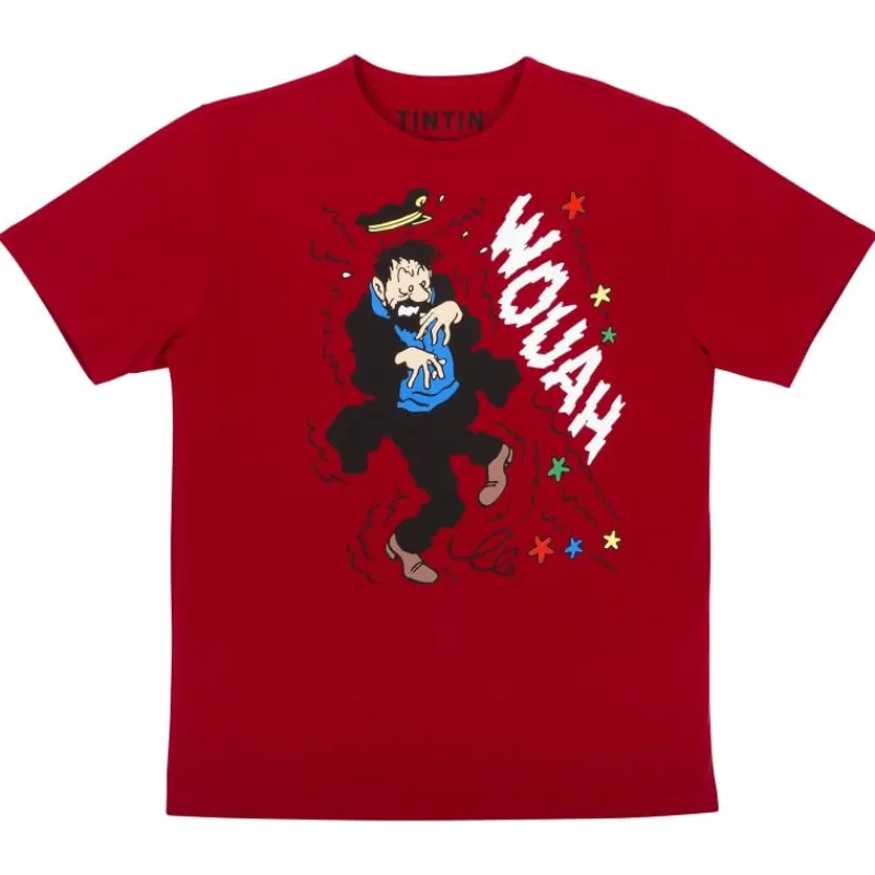 Shop Haddock T-shirt ‘Wouah’ rood T-shirts