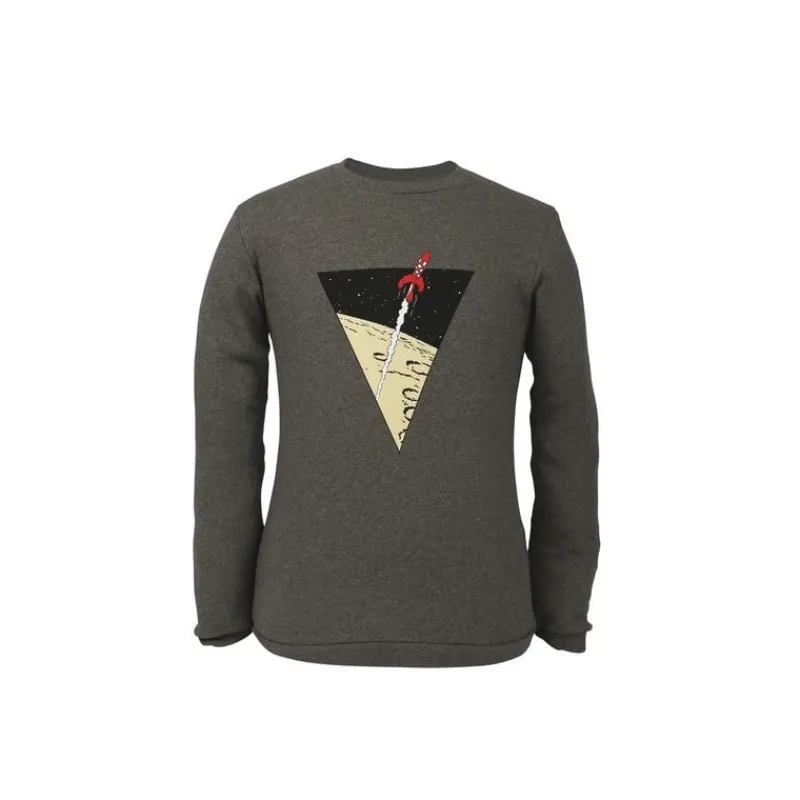 Fashion Kuifje sweater ‘driehoek raket’ donker Sweatshirts