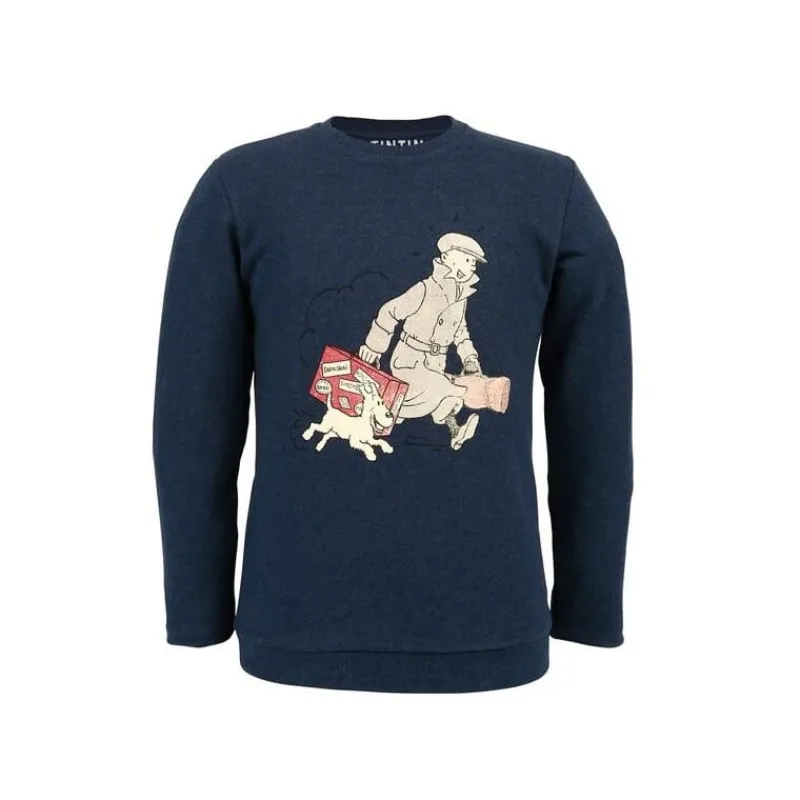 Hot Kuifje sweater ‘Ze komen eraan’ donkerblauw Geschenkidee | Sweatshirts