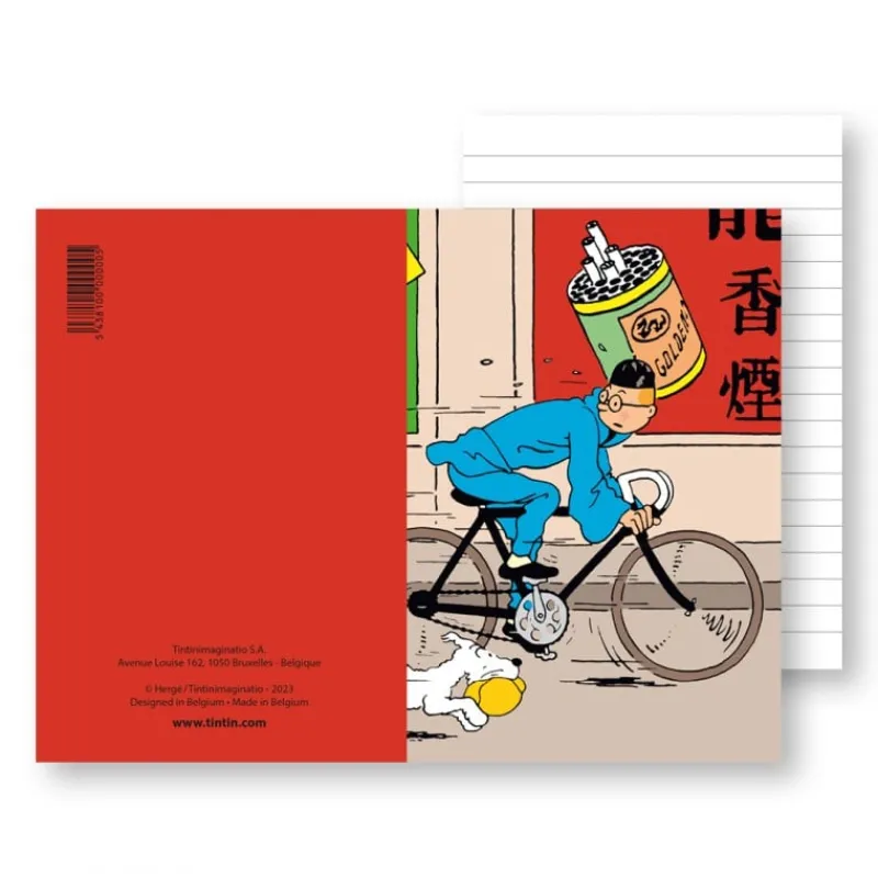 New Notitieboekje-Kuifje fietst Notitieboekje