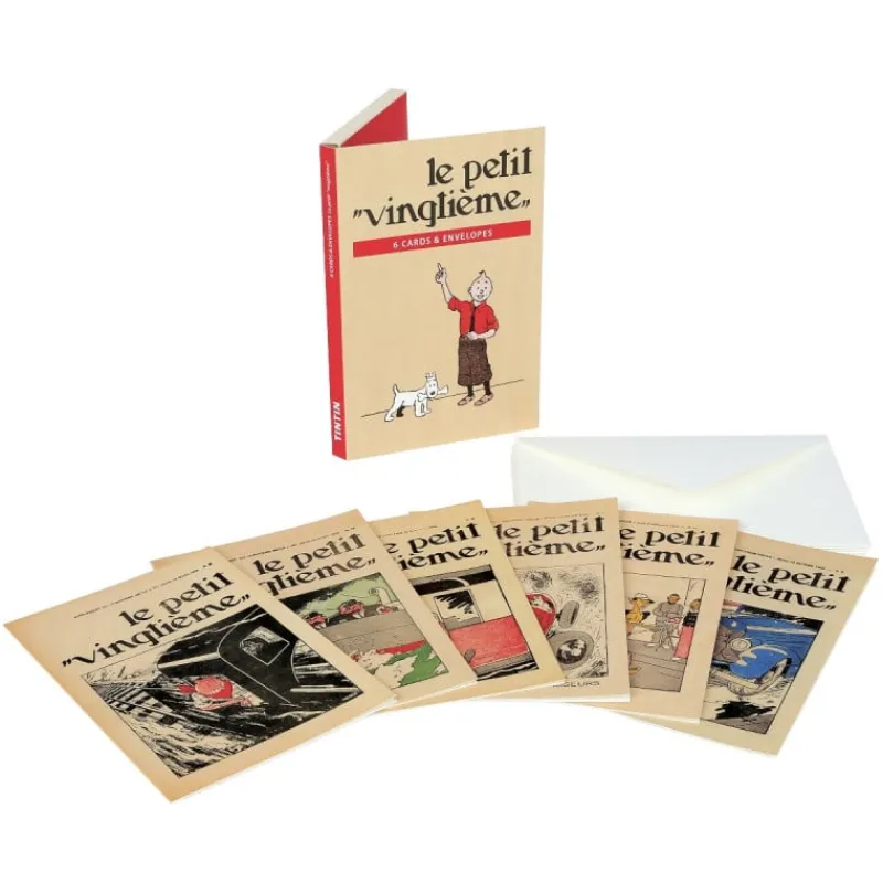 Outlet Pack-Briefkaarten Kuifje Petit Vingtième Ansichtkaarten