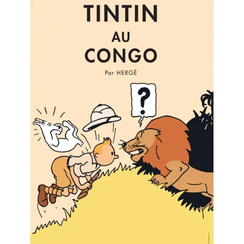 Online Poster-Kuifje in Afrika Affiches