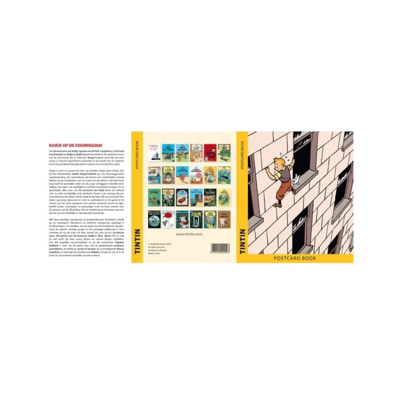 Best SET VAN 24 ANSICHTKAARTEN – COVERS VAN DE ALBUMS DE AVONTUREN VAN KUIFJE Geschenkidee | Ansichtkaarten
