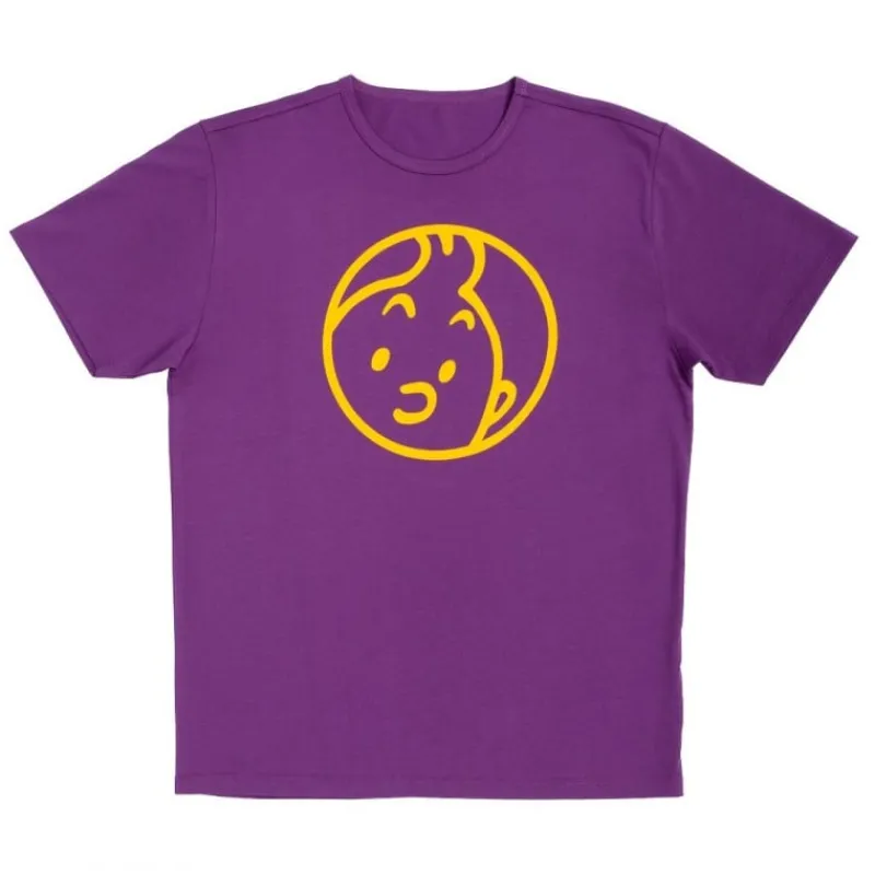 New T-shirt « Kuifje gezicht » paars T-shirts