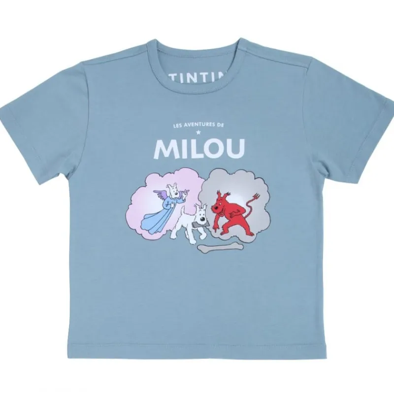 Flash Sale T-shirt "Bobbie engel en duivel" lichtblauw T-shirts